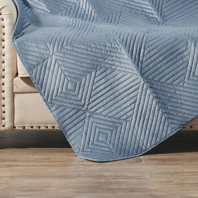 Greenland Home Fashions Riviera Velvet Quilted Throw