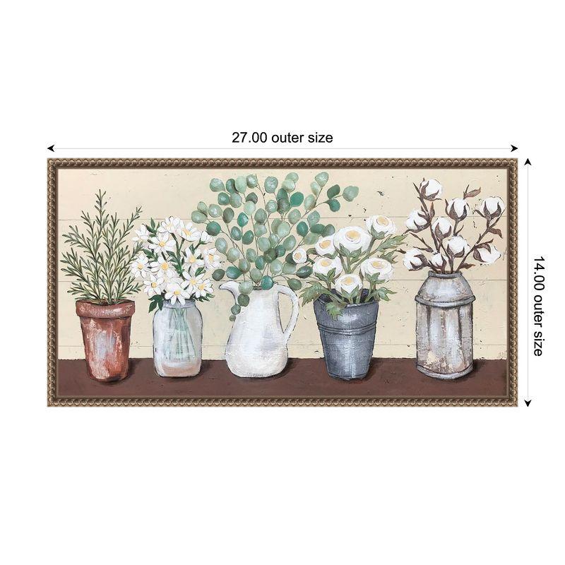 Amanti Art Country Cuttings III by Jade Reynolds Canvas Wall Art Print Framed 27 x 14