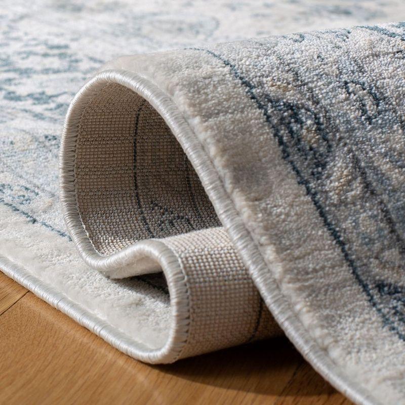 Isabella ISA919 Power Loomed Area Rug - Cream/Dark Blue - 4'x6' - Safavieh