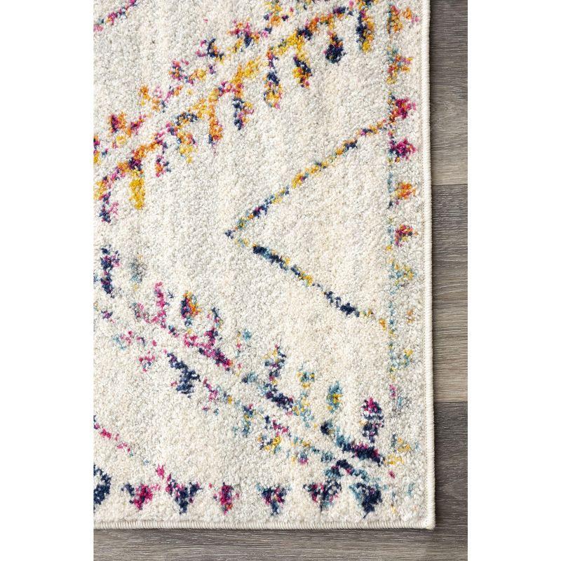 Multicolor Geometric 5' x 7' Synthetic Area Rug