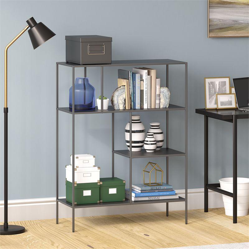 48" Tall Gunmetal Gray Bookcase - Henn&Hart