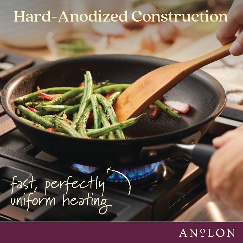 Anolon Advanced Home Hard Anodized Nonstick Frying Pan Set, 10.25 Inch And 12.75 Inch, 2-Piece
