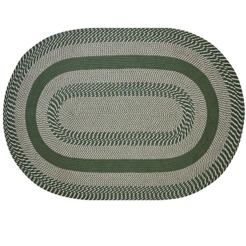 Sage Braided Oval Synthetic Reversible Rug