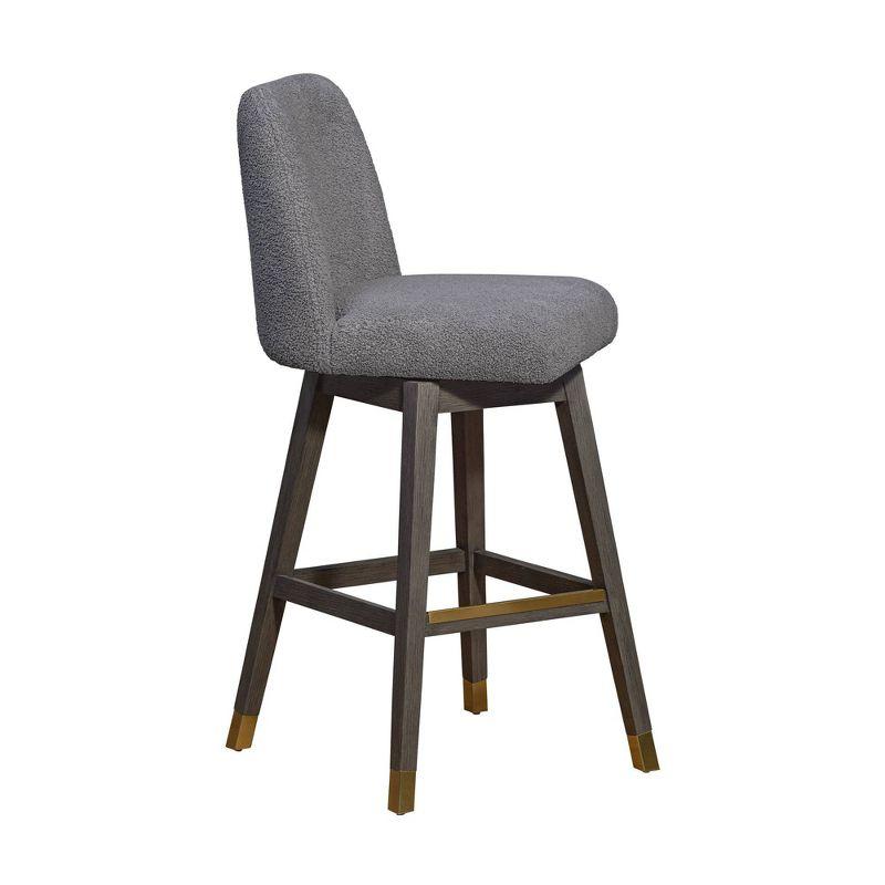 Armen Living 40" Amalie Swivel Barstool Gray