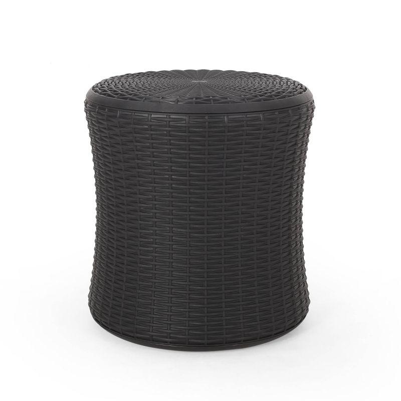 Olivo Patio Faux Wicker Patio Table - Dark Gray - Christopher Knight Home