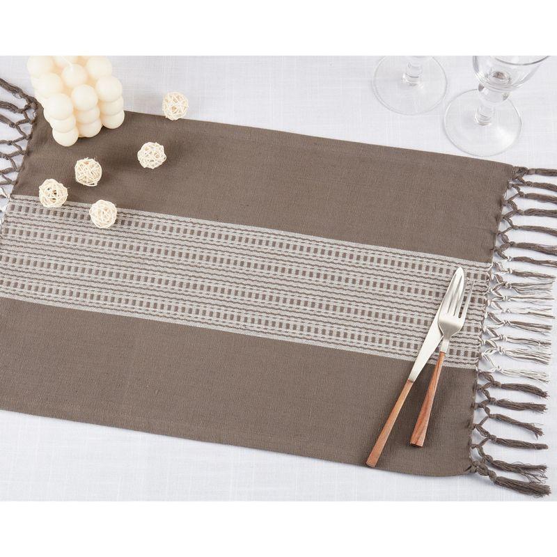 100% Cotton Striped Rectangle Placemat (Set of 4)