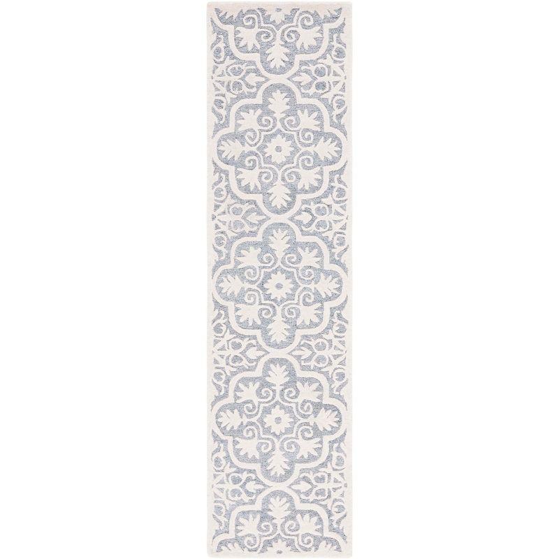 Metro MET859 Hand Tufted Indoor Runner Rug - Light Blue/Ivory - 2'3"x9' - Safavieh