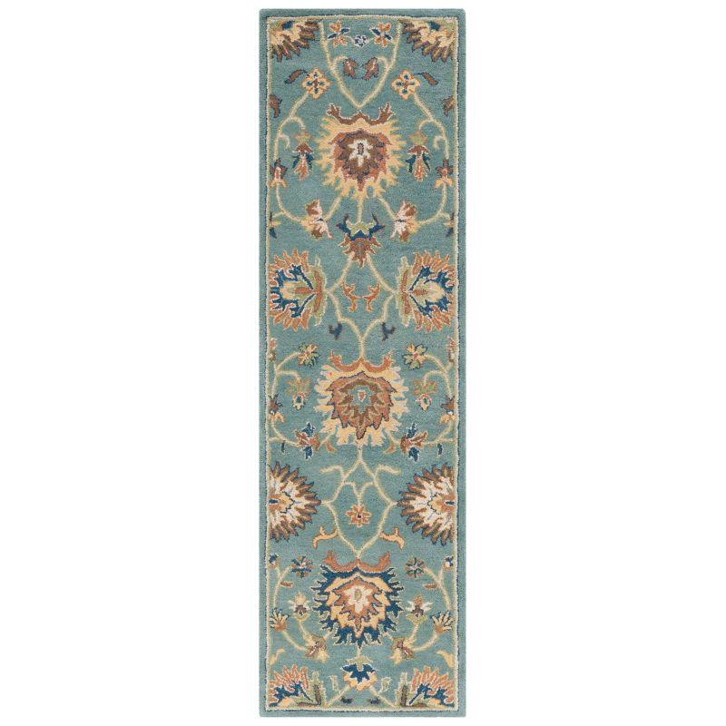Heritage HG651 Handmade Runner Rug - 2'3"x6' - Light Blue - Safavieh