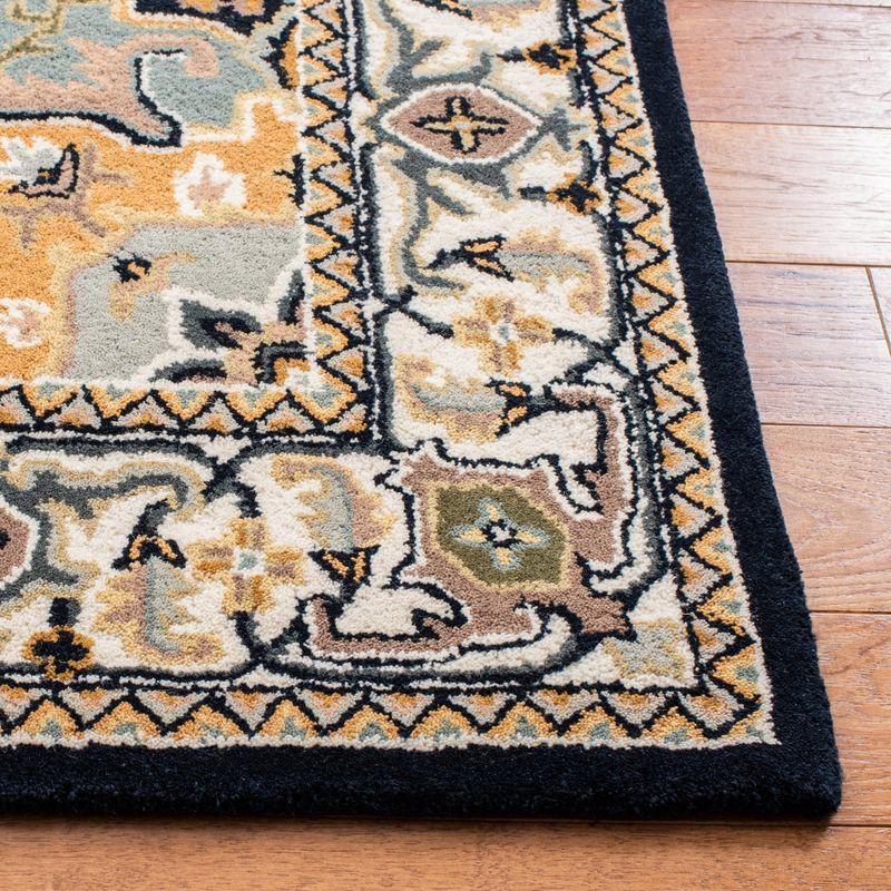 Heritage HG625 Handmade Area Rug - 5'x8' - Navy/Ivory - Safavieh