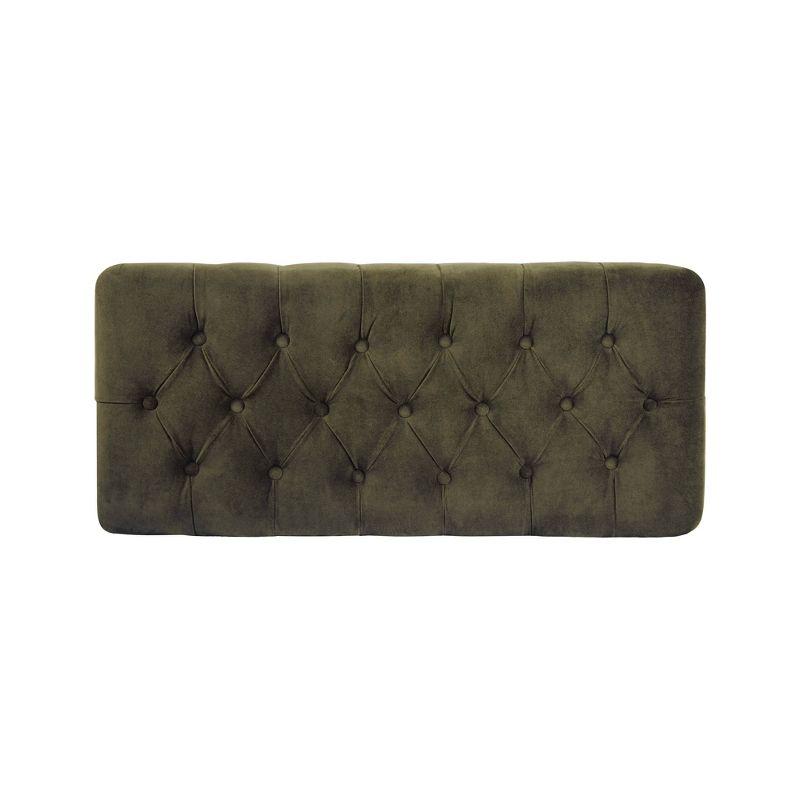 Velvet Upholstered Storage Bench