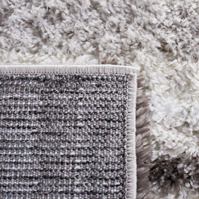 Luxurious Grayson Berber-Inspired Shag Area Rug, 5' x 7', Light & Dark Gray