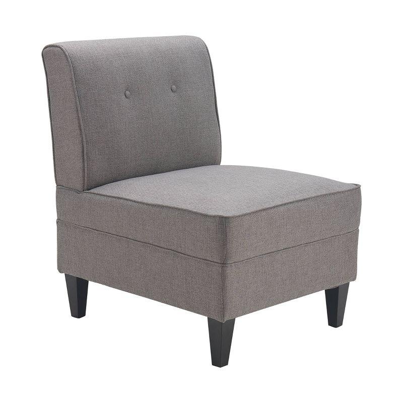 Serta Copenhagen Slipper Chair, Tufted Backrest, Sinuous Spring Seat Cushion, Polyester Fabric