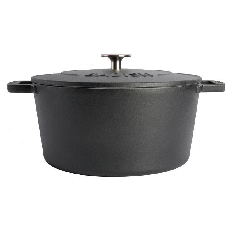 Matte Black 6-Quart Enameled Cast Iron Dutch Oven with Lid