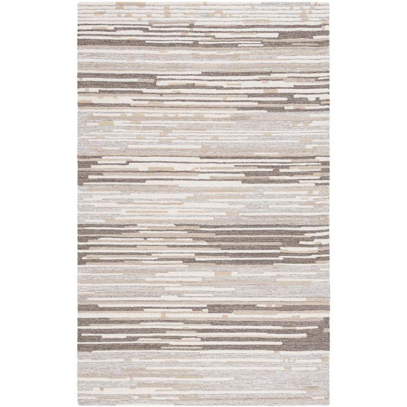 Martha Stewart Martha Stewart 300 Hand Tufted Wool/Cotton with Latex Abstract Rug in Brown/Beige