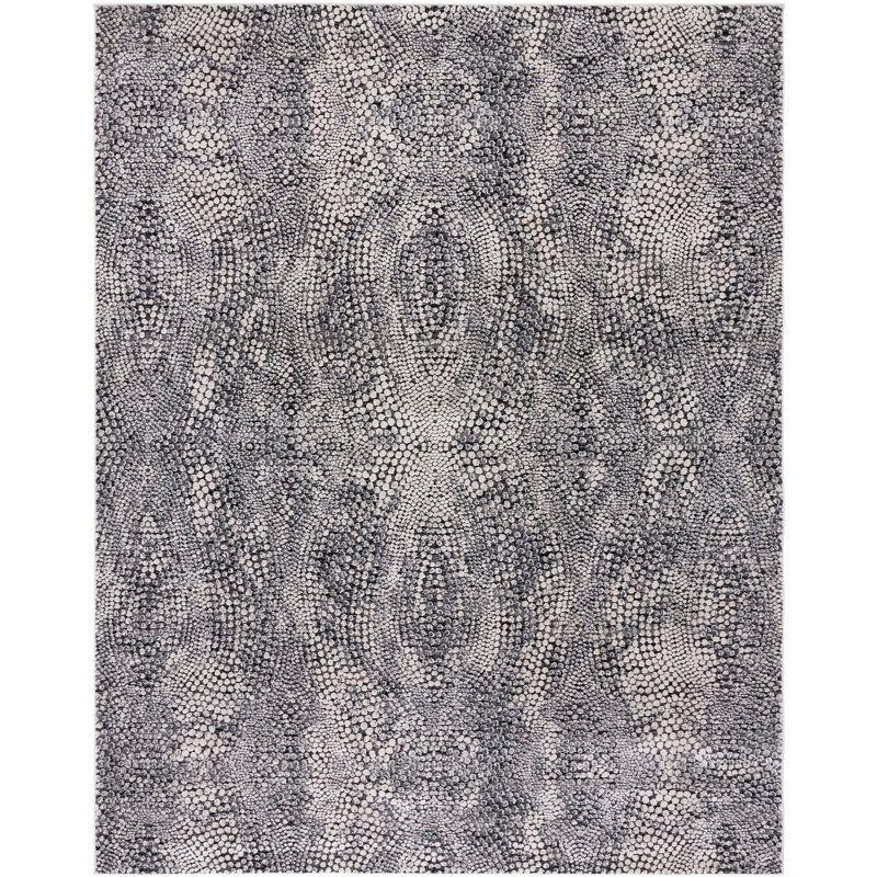 Lurex LUR185 Power Loomed Indoor Area Rug - Black/Light Grey - 9'x12' - Safavieh