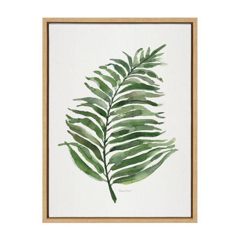 Green Fern Framed Canvas Wall Art by Patricia Shaw