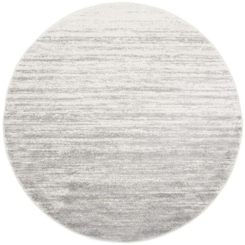 Adirondack ADR113 Machine Made Indoor Area Rug - Ivory/Silver - 4' Round - Safavieh