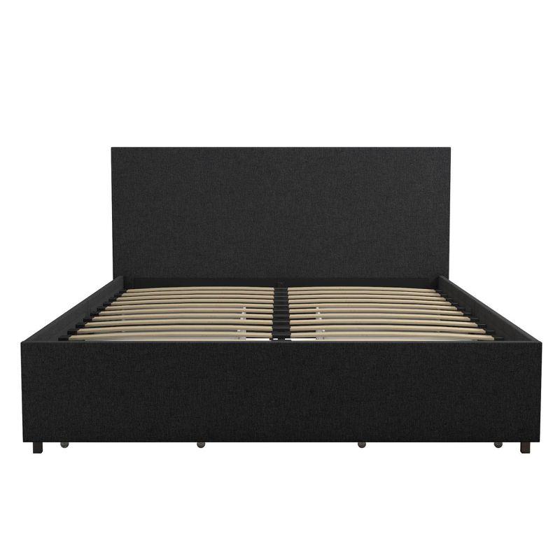 Novogratz Kelly Upholstered Unfinished Platform Storage Bed