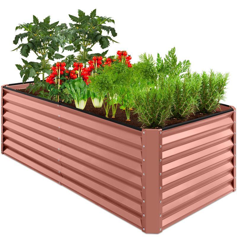 Arlmont & Co. Romaio 6x3x2ft Outdoor Metal Raised Garden Bed, Planter Box for Vegetables, Flowers, Herbs