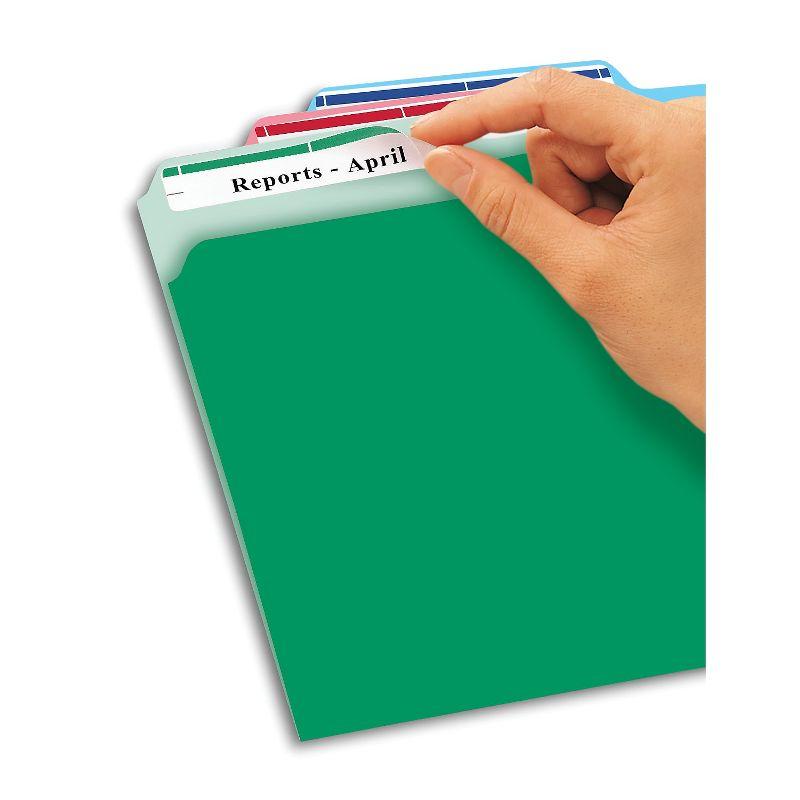 Avery Removable 1/3-Cut File Folder Labels Inkjet/Laser .66 x 3.44 WE/ASST 750/PK 6466