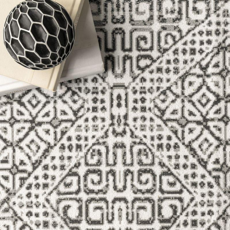 Nuloom Hart Abstract Pet Friendly Machine Washable Area Rug, 8' x 10', Grey