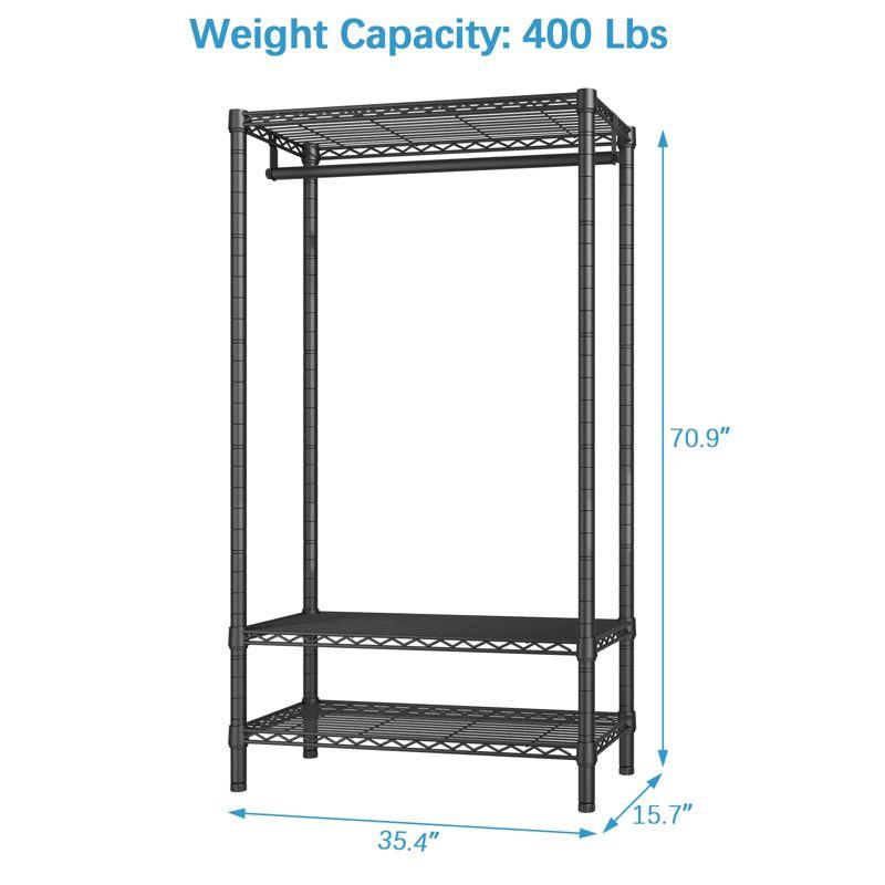 VIPEK V1S 3 Tier Wire Garment Rack Heavy Duty Clothes Rack Freestanding Wardrobe, Max Load 400LBS