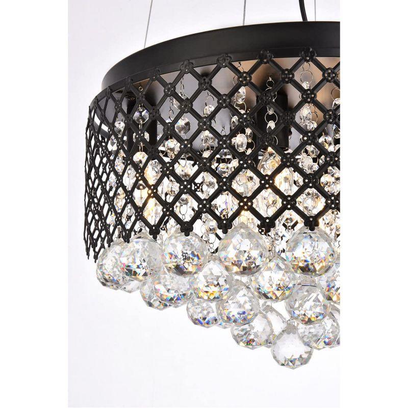 Elegant Lighting Tully 6 lights pendant in black