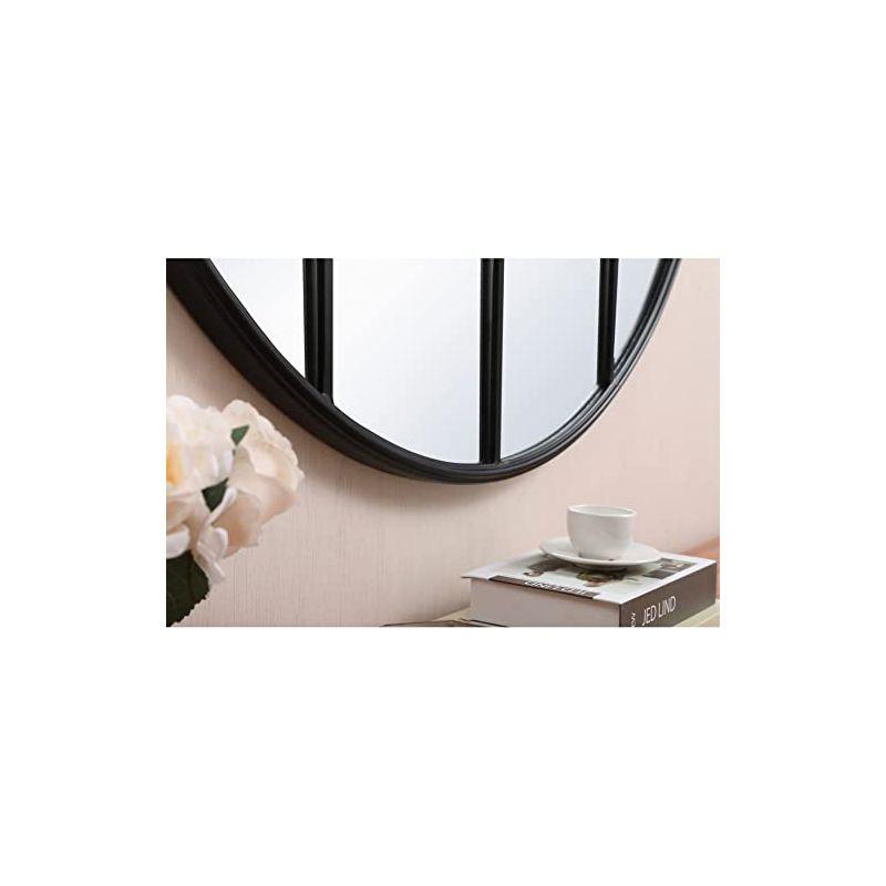 Elegant Lighting Metal windowpane mirror 42 inch in x 42 inch in Black