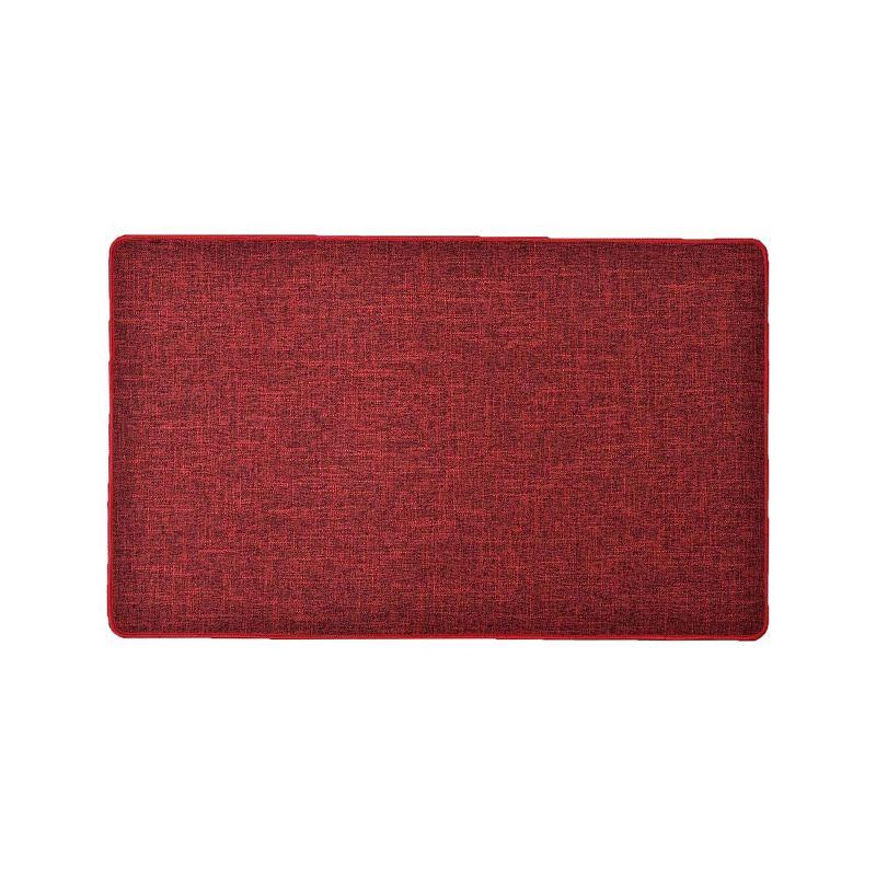 Solid Red Woven Effect Non-Slip Kitchen Mat 32" x 18"