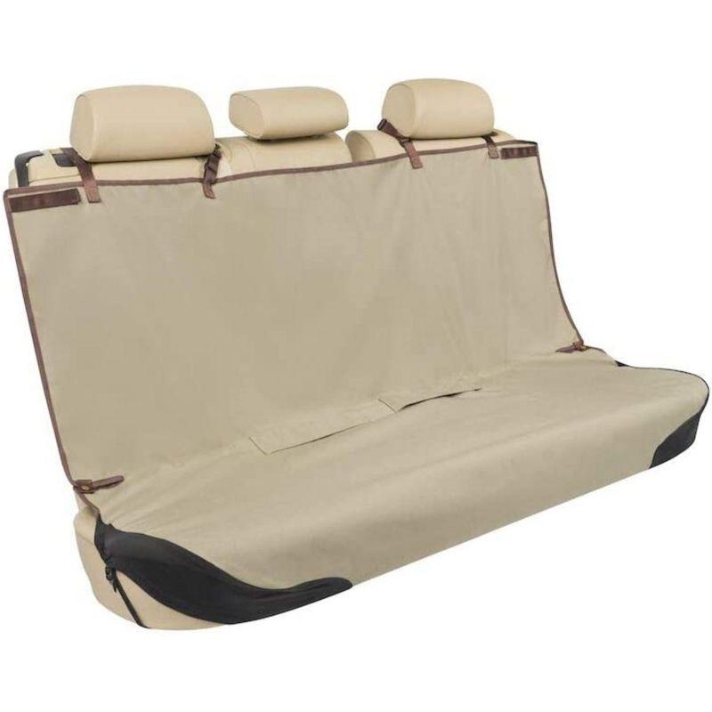 PetSafe Happy Ride Waterproof & Machine Washable Bench Seat Cover for Pets, Fits Most Vehicles, Tan (47"L x 60"W)