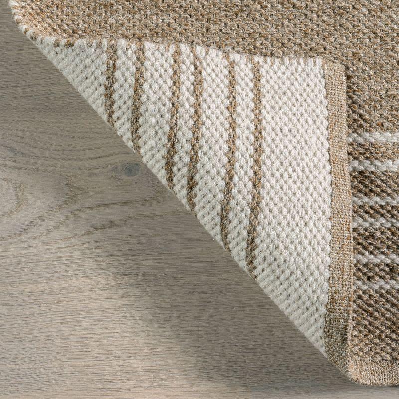 Breakwater Bay Amariana Reversible Striped Wool Area Rug