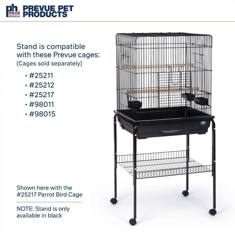 Prevue Pet Products Rolling Stand with Shelf, Black Small