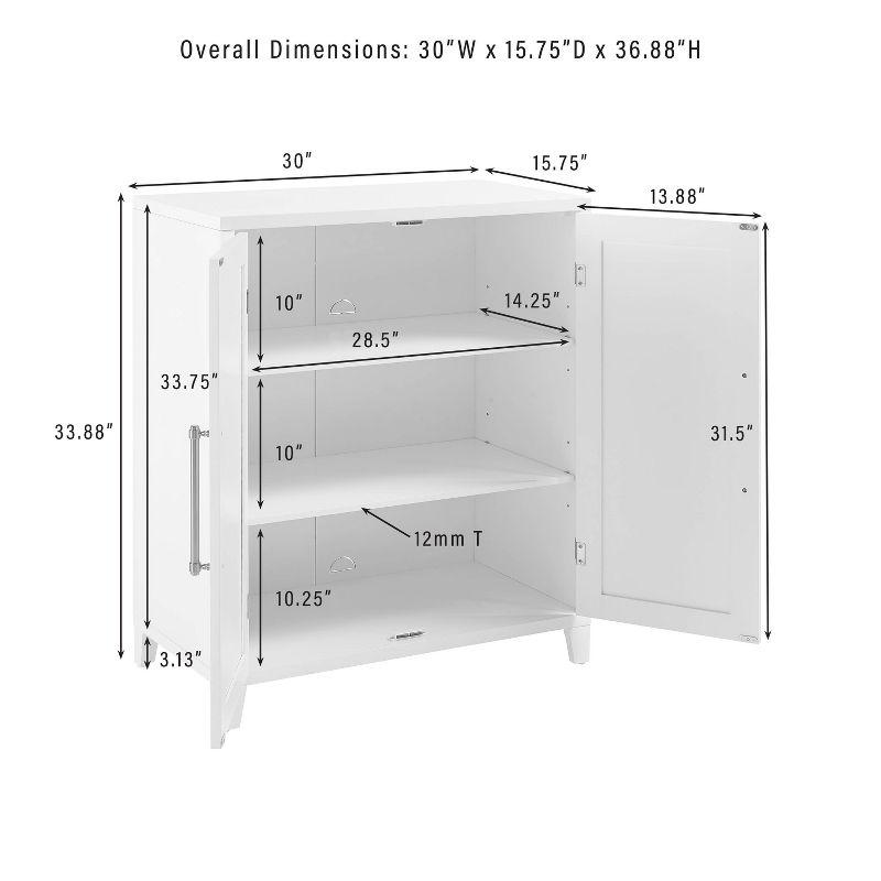 Crosley 36" Roarke Stackable Kitchen Pantry Storage Cabinet White