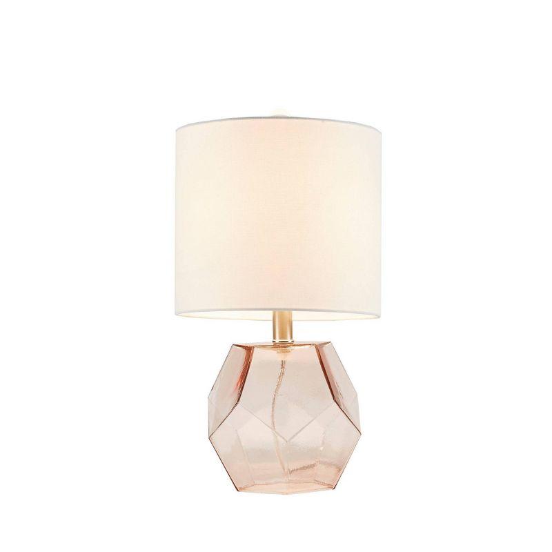 Bella Table Lamp (Includes LED Light Bulb) Pink: 510 Design, Modern Bedside Lighting with Drum Shade