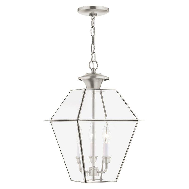 Livex Lighting Westover 3 - Light Pendant in  Brushed Nickel