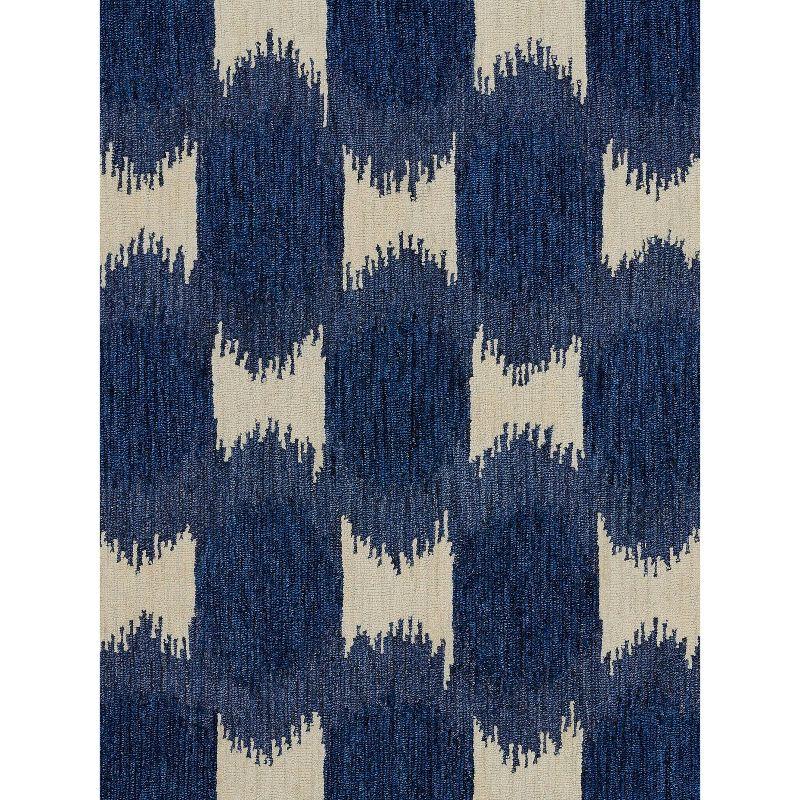 Momeni Leiden Ikat Handtufted Rug Navy Blue