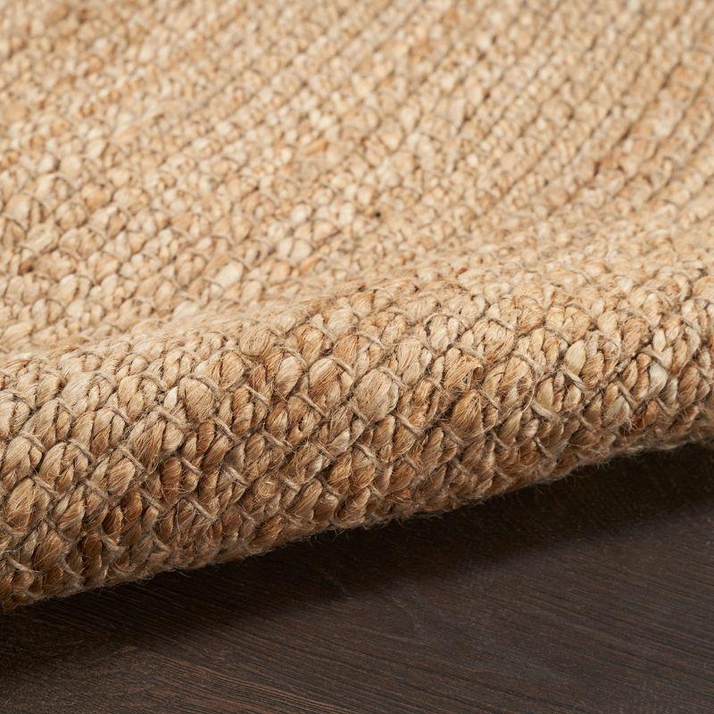 Nourison Hand Woven Natural Jute Indoor Area Rug Natural 2'3" x 8'