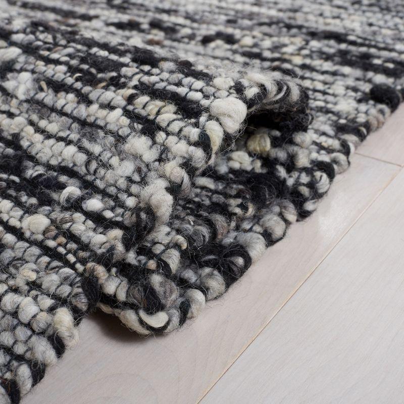 Natura NAT925 Flat Weave Indoor Area Rug - Black - 6'x6' - Safavieh
