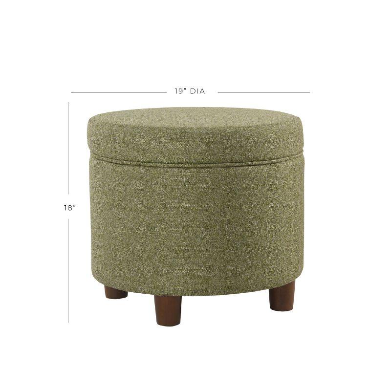 Round Storage Ottoman - Homepop