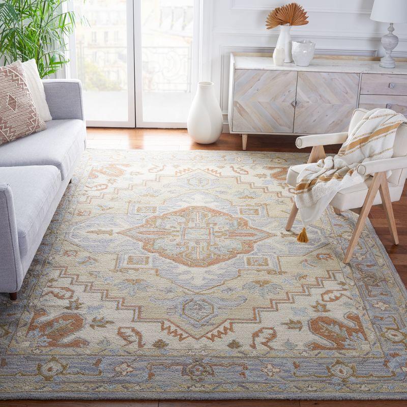 Heritage HG920 Hand Loomed Area Rug - Beige/Grey - 8'9"x11'9" - Safavieh.