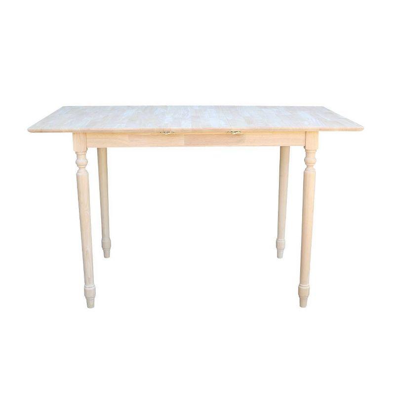 Counter Height Extendable Dining Table with Butterfly and Shaker Styled Legs - International Concepts