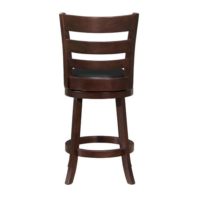 Shapel Faux Leather Swivel Counter Stool in Dark Cherry - Lexicon