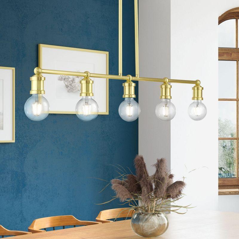 Livex Lighting Lansdale 5 - Light Chandelier in  Satin Brass