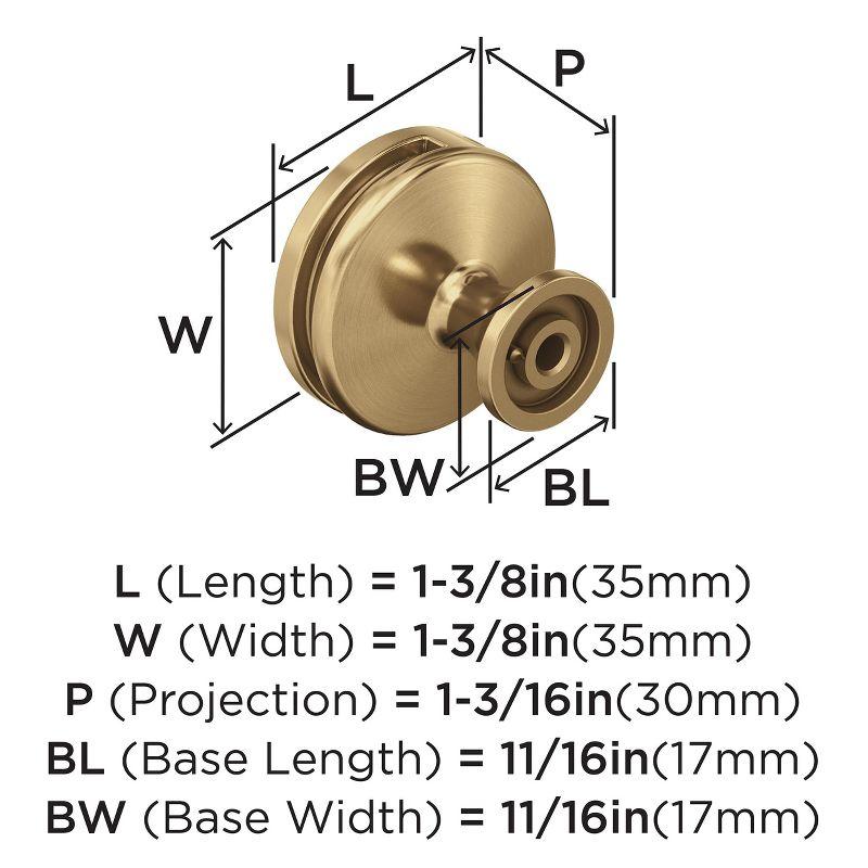 Amerock Oberon 1-3/8 inch (35mm) Diameter Champagne Bronze Cabinet Knob