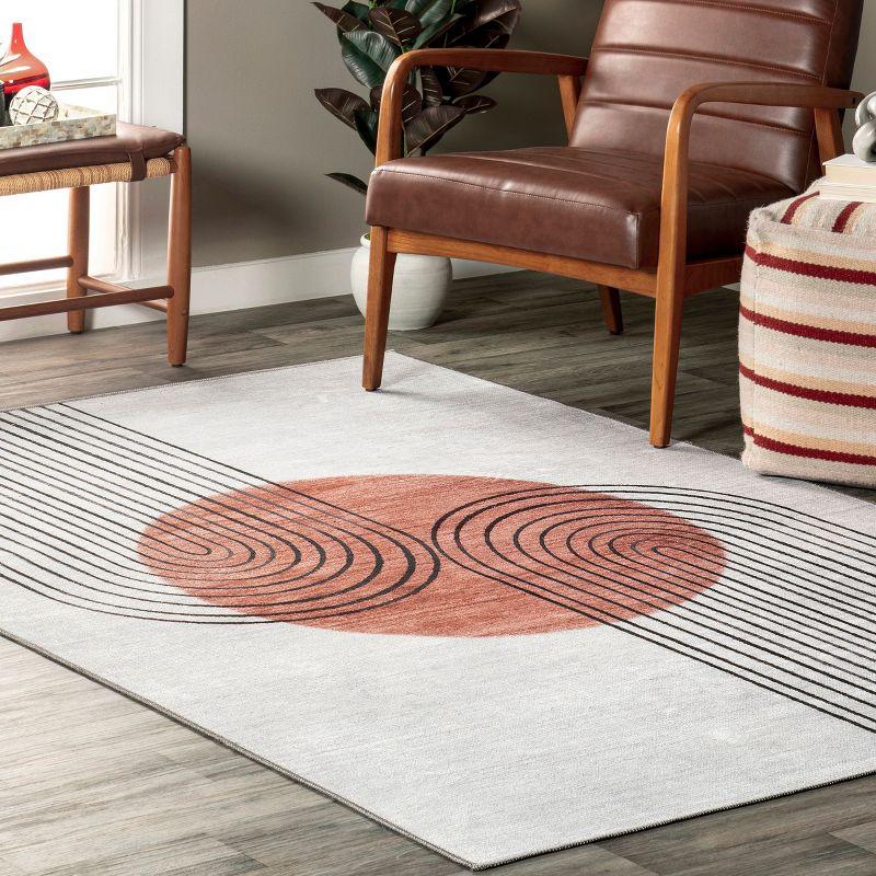 Nuloom Martine Abstract Sun Machine Washable Indoor Area Rug