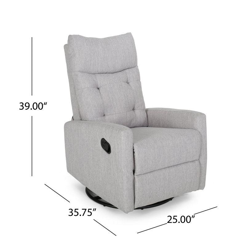 Woodglen Contemporary Glider Swivel Recliner Light Gray - Christopher Knight Home