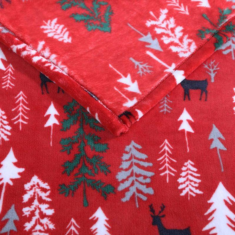 50"x60" Dear Woods Reversible Throw Blanket Red - Eddie Bauer