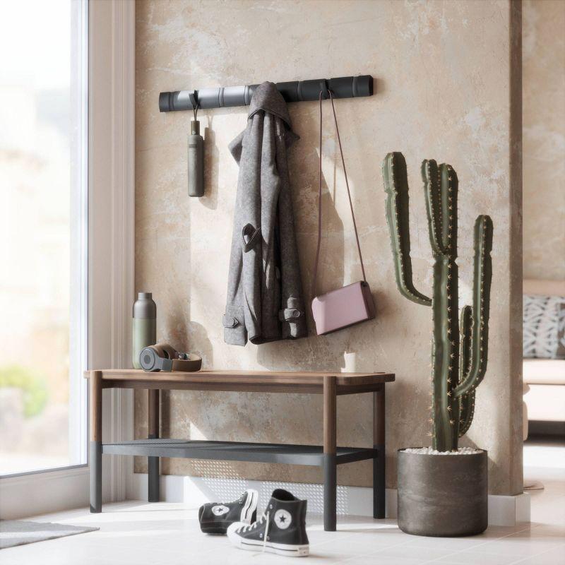 Umbra Flip Solid Wood Wall 8 - Hook Wall Mounted Coat Rack
