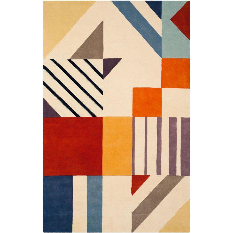 Tripoli Hand Tufted Wool Ivory/Multi Rug