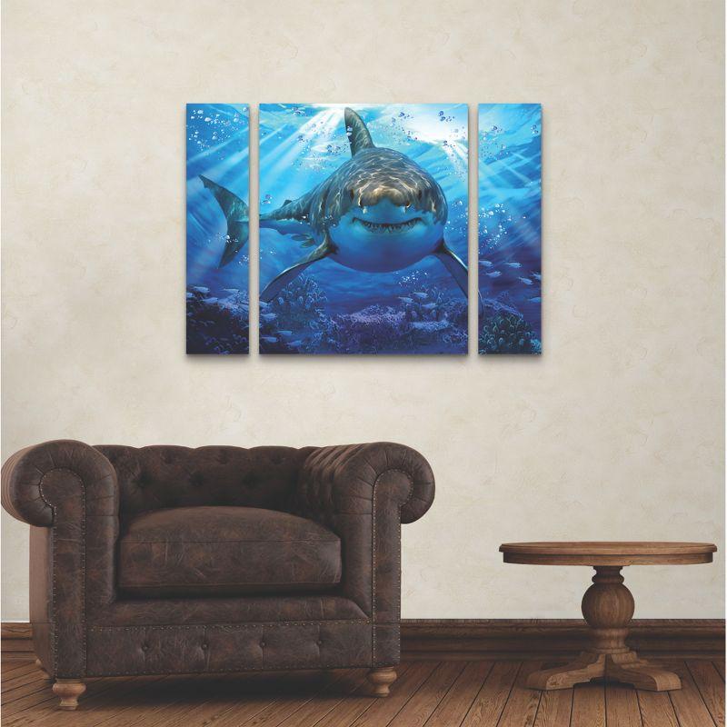 Howard Robinson 'Stalking Shark' Multi Panel Art Set Small 3 Piece